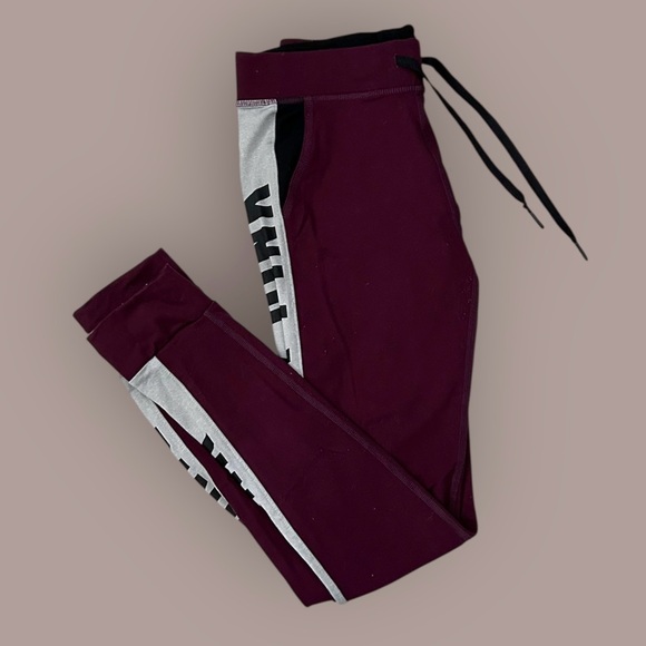 PINK Victoria's Secret Pants - PINK Victoria's Secret Red and Gray Track Joggers